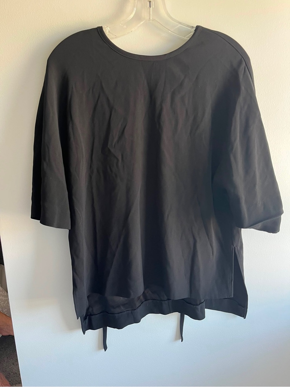 Dion Lee Black Short-Sleeve Oversized Tee